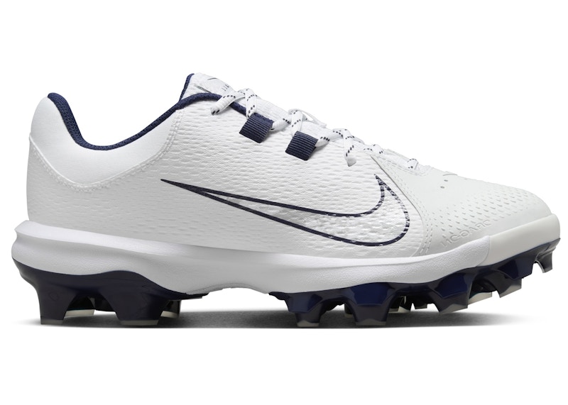 Pre-owned Nike Hyperdiamond 4 Pro Mcs (women's) Sneakers In White/pure Platinum/midnight Navy Blue In Multi