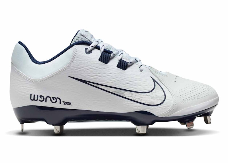 Pre-owned Nike Hyperdiamond 4 Pro (women's) Sneakers In White/midnight Navy Blue/wolf Grey