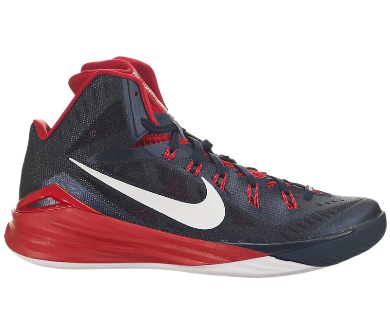 Blue and store red hyperdunks