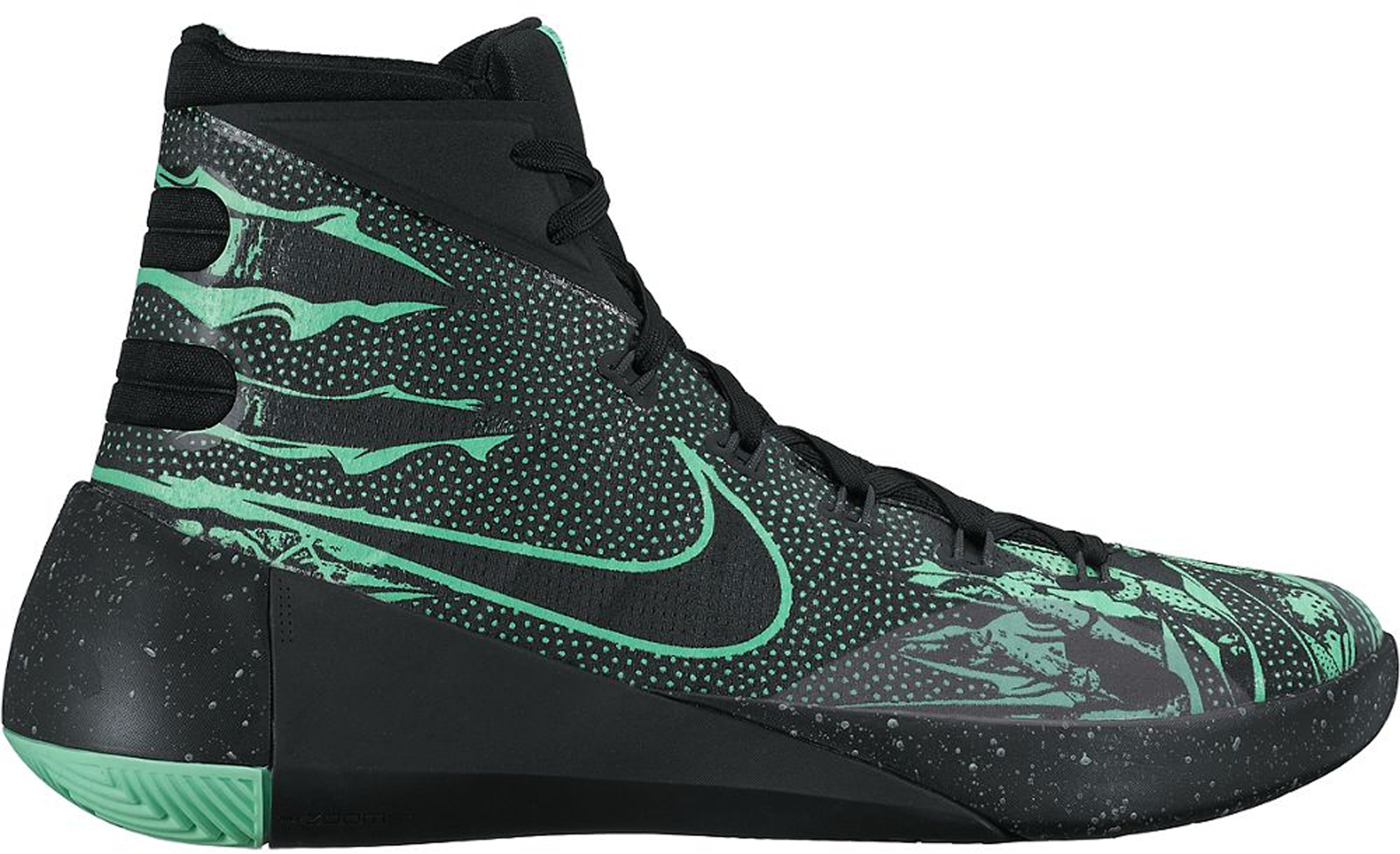 Nike Hyperdunk 2015 Black Green Glow 