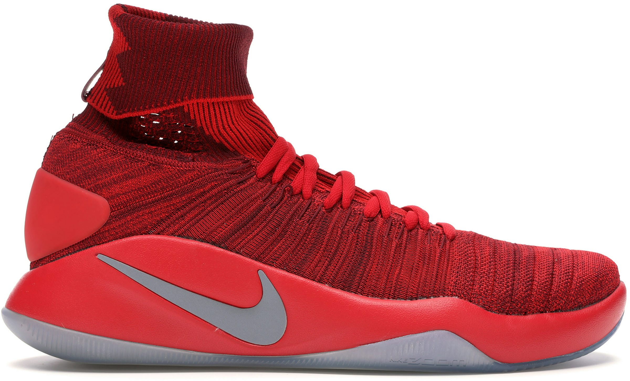 Nike React Hyperdunk Flyknit Mens Sz 10.5 Basketball Shoes Triple Red 2017  Rare