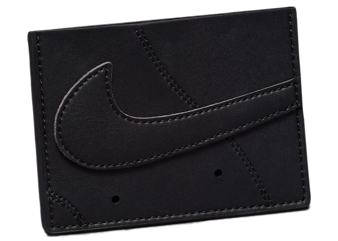 Pre-owned Nike Icon Air Force 1 Card Wallet Black