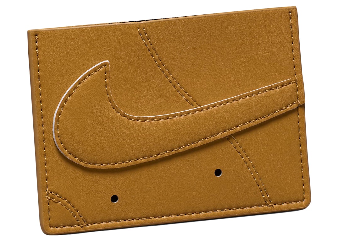 Pre-owned Nike Icon Air Force 1 Card Wallet Brown