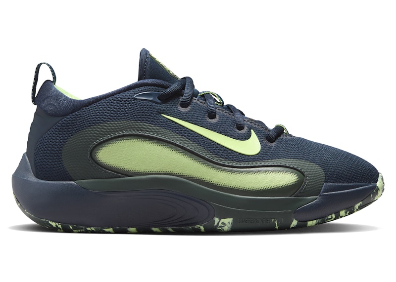 Pre-owned Nike Isofly Sneakers In Armory Navy Blue/vintage Green/barely Volt