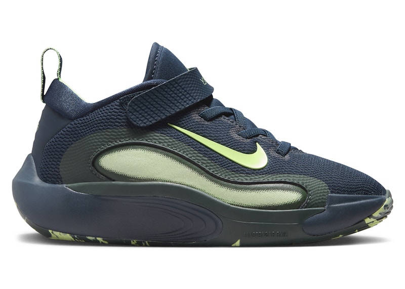 Pre-owned Nike Isofly Sneakers In Armory Navy Blue/vintage Green/barely Volt