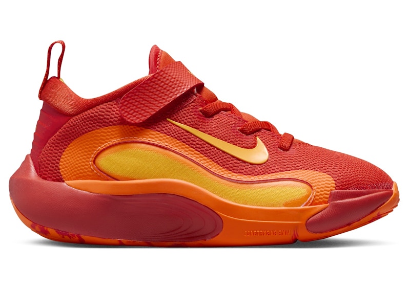 Pre-owned Nike Isofly Laser Orange Sneakers In Team Orange/total Orange/white