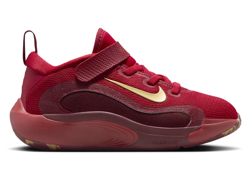 Pre-owned Nike Isofly Dark Metallic Gold Sneakers In Dark In Team Red/gym Red/dark Team Red