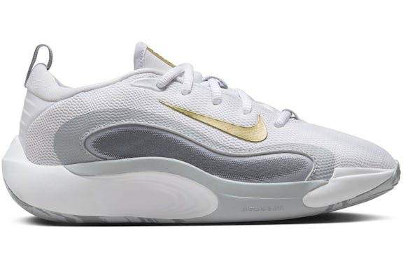 Nike IsoFly Weiß Cool Grau Wolf Grau Metallic Gold Star (GS)