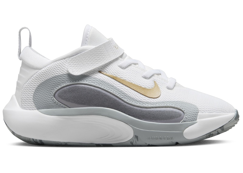 Pre-owned Nike Isofly Metallic Gold Star Sneakers In White/cool Grey/wolf Grey In Multi