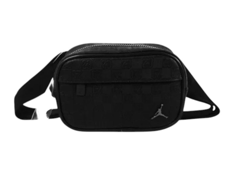 Pre-owned Nike Jordan 23 Monogram Camera 1.5l Bag In Black