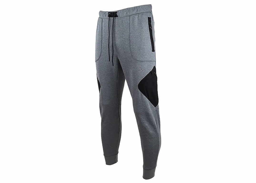 Pre-owned Nike Jordan Air Statement Fleece Dri-fit Sweatpants Wolf Grey/black
