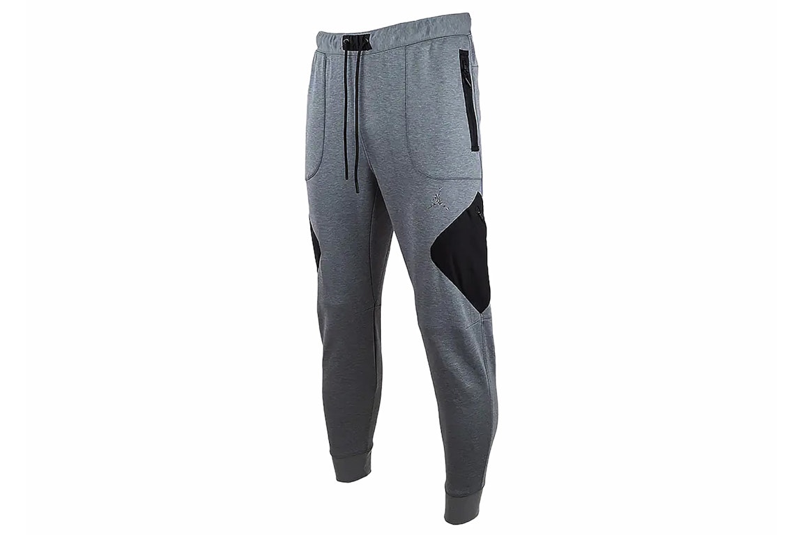 Pre-owned Nike Jordan Air Statement Fleece Dri-fit Sweatpants Wolf Grey/black