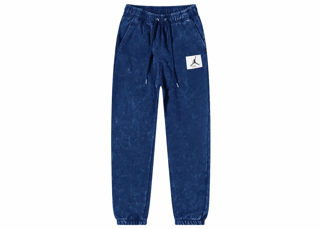 Pre-owned Nike Jordan Essential Statement Washed Fleece Pants French Blue