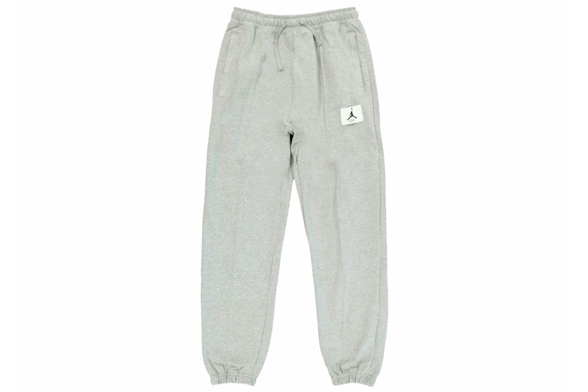 Pre-owned Nike Jordan Essentials Fleece Sweatpants Grey Heather