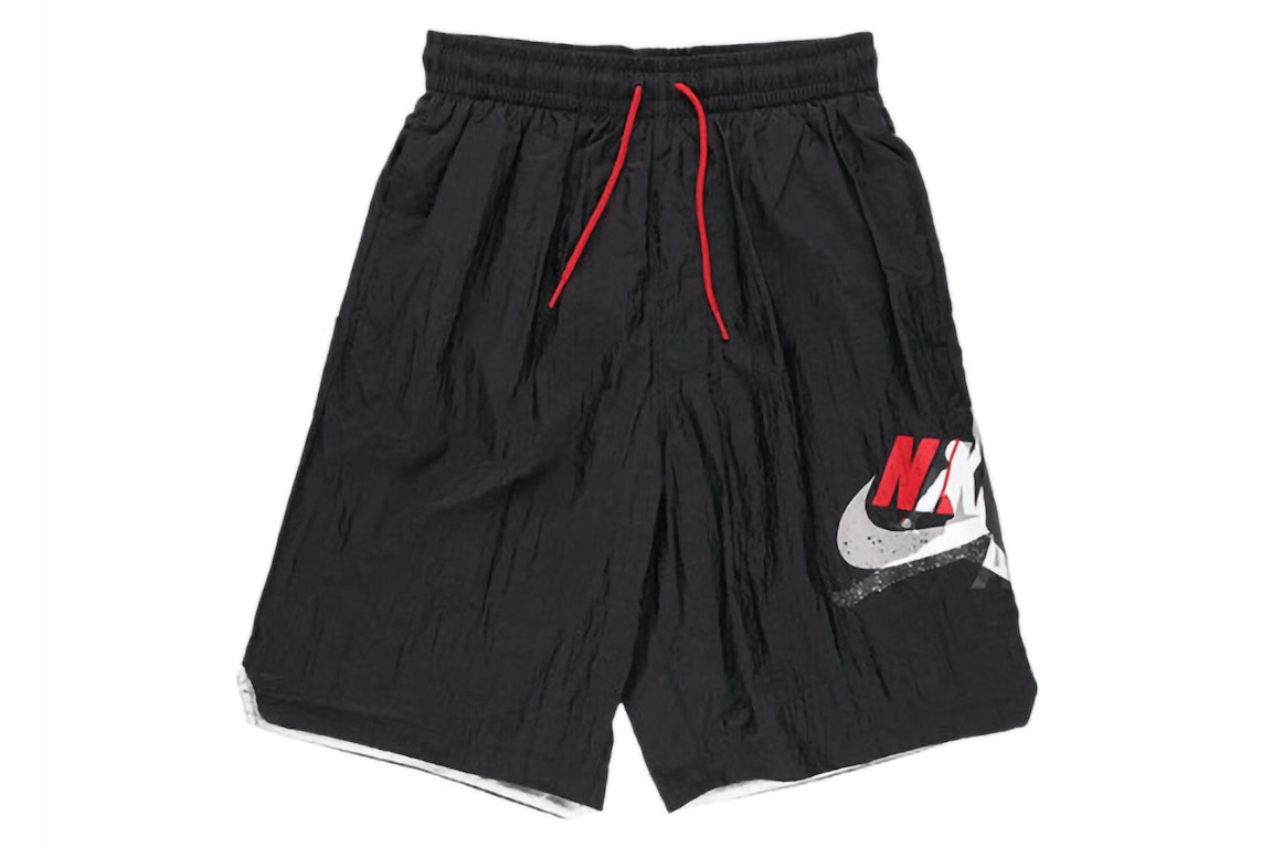 Pre-owned Nike Jordan Jumpman Classics Shorts Black/gym Red/white