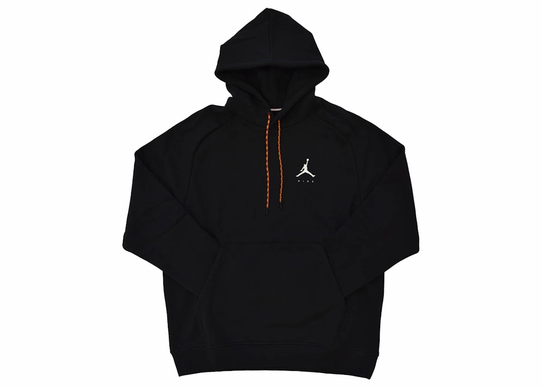 Pre-owned Nike Jordan Jumpman Fleece Hoodie Black/white