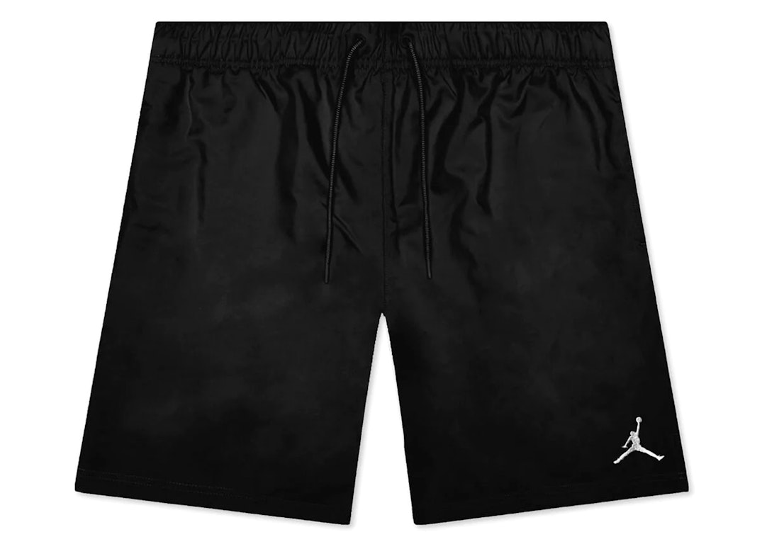 Pre-owned Nike Jordan Jumpman Poolside Shorts Black/white