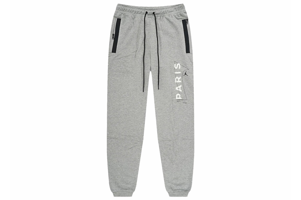Pre-owned Nike Jordan Paris Saint-germain Fleece Sweatpants Dark Grey Heather/white
