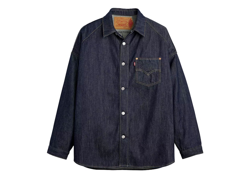 Nike Jordan x Levi's Overshirt Jacket Indigo Wash Blue Men's - US