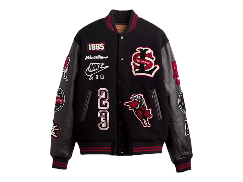 Nike Jordan x Levi's Varsity Jacket (Asia Sizing) Black Men's