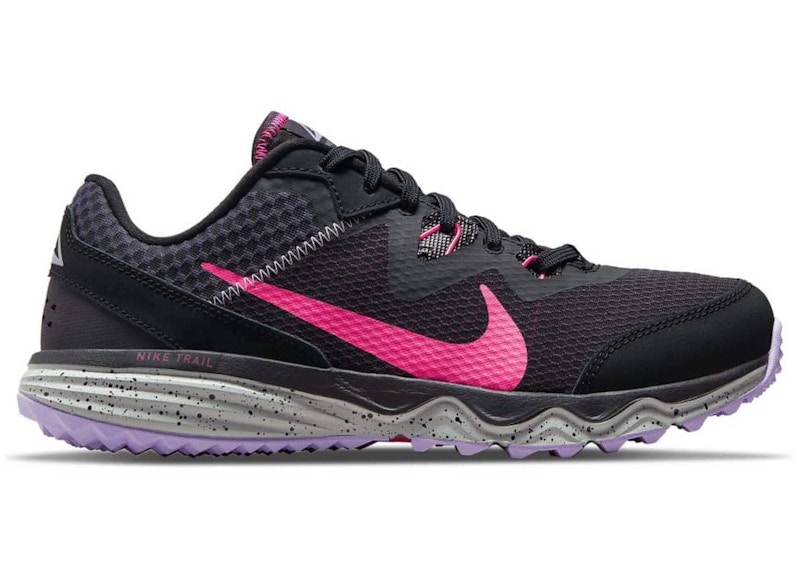 Womens black and on sale purple nike shoes