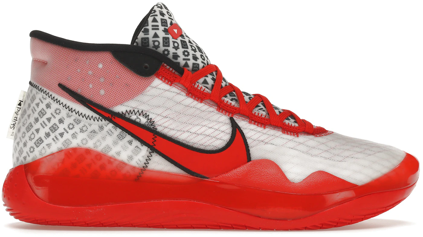 kevin durant shoes red and black and white
