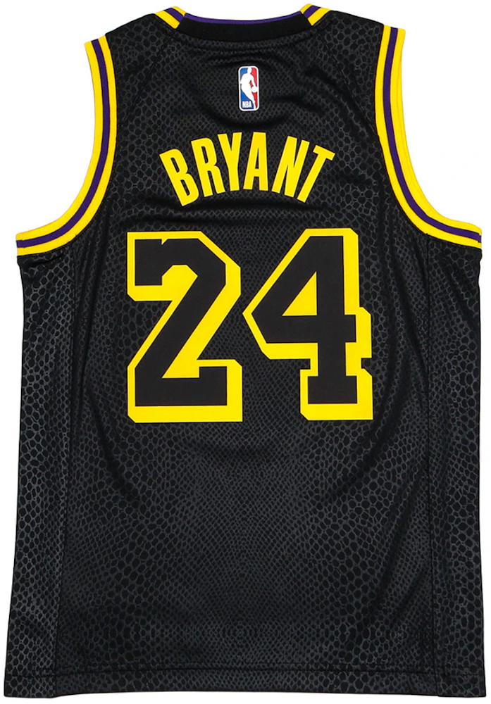 Nike Los Angeles Lakers Kobe Bryant Black Mamba City Edition Swingman Jersey Big Kids Style : 9z2b7by1p