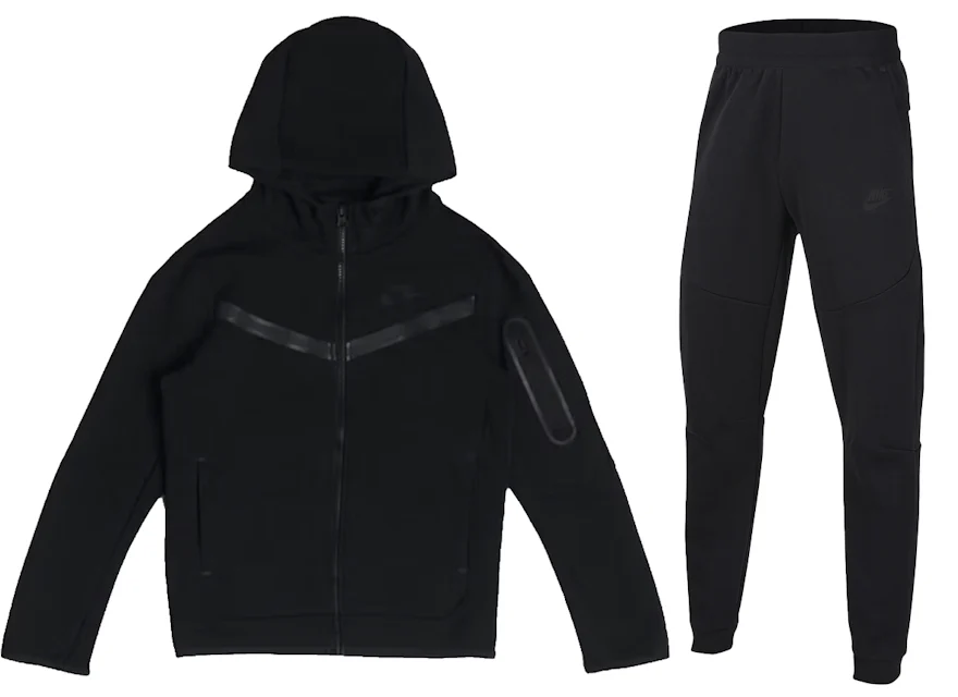 Nike Kids' Tech Fleece Full-Zip Hoodie & Joggers Set Black/Black Kids' -  SS23 - US
