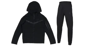 Nike Kids' Tech Fleece Full-Zip Hoodie & Joggers Set Black/Black