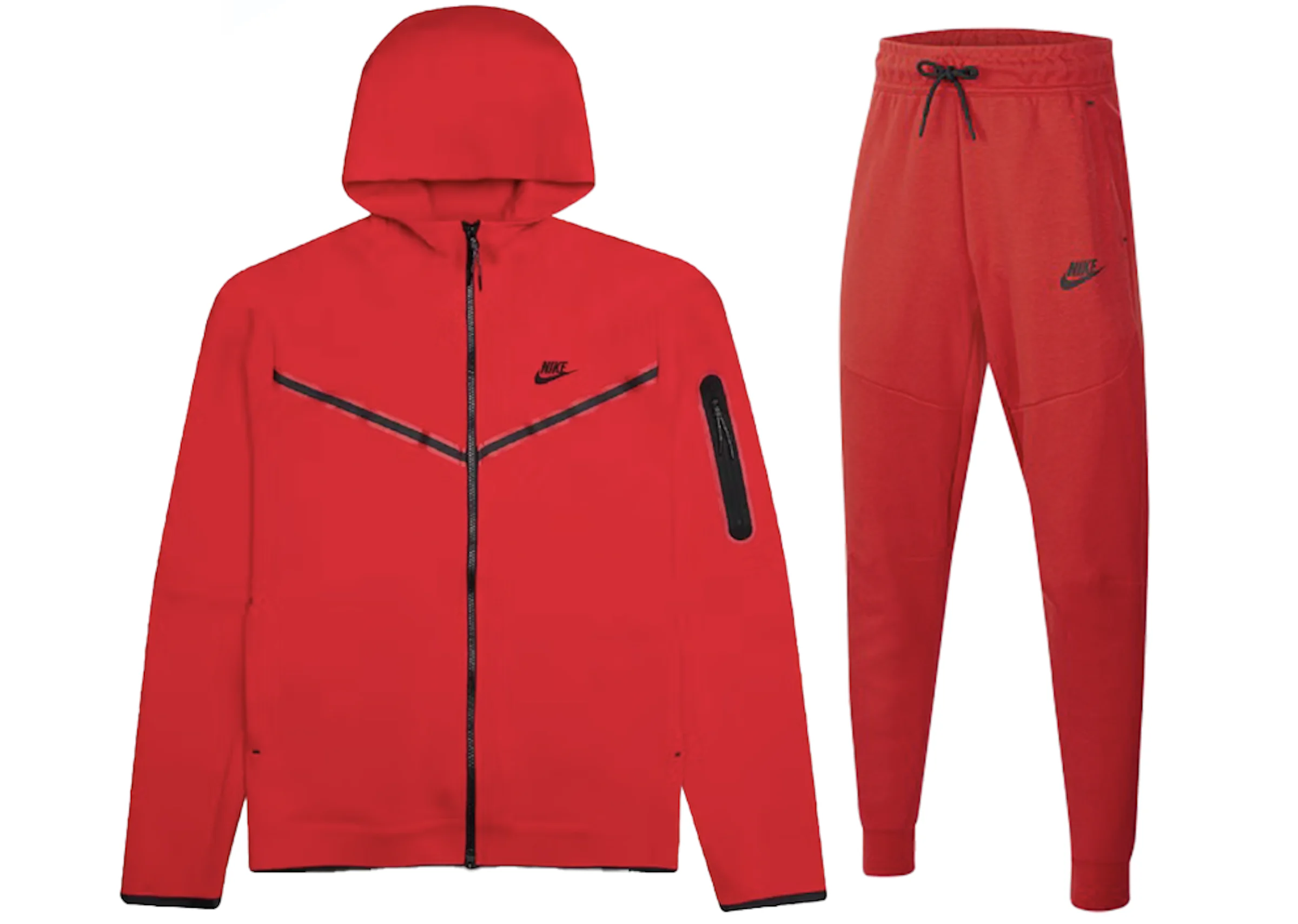Nike Kids' Tech Fleece Full-Zip Hoodie & Joggers Set University Red/Black