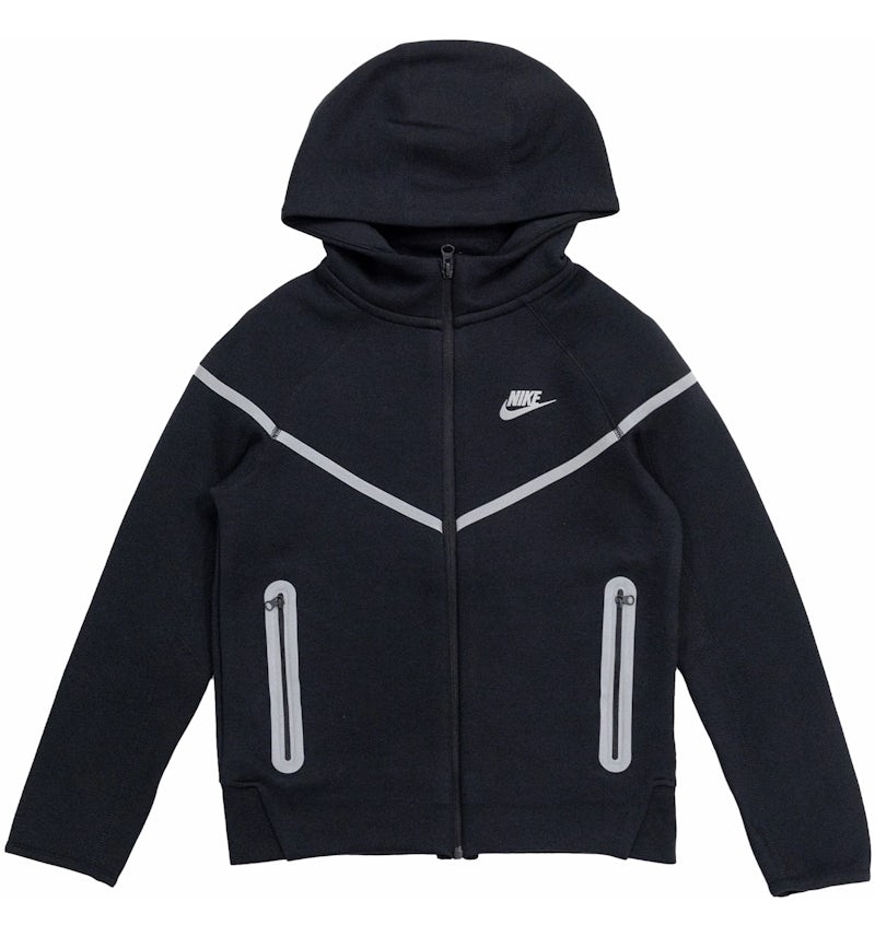 Nike Kid's Tech Fleece Reflective Full Zip Hoodie Black/Silver