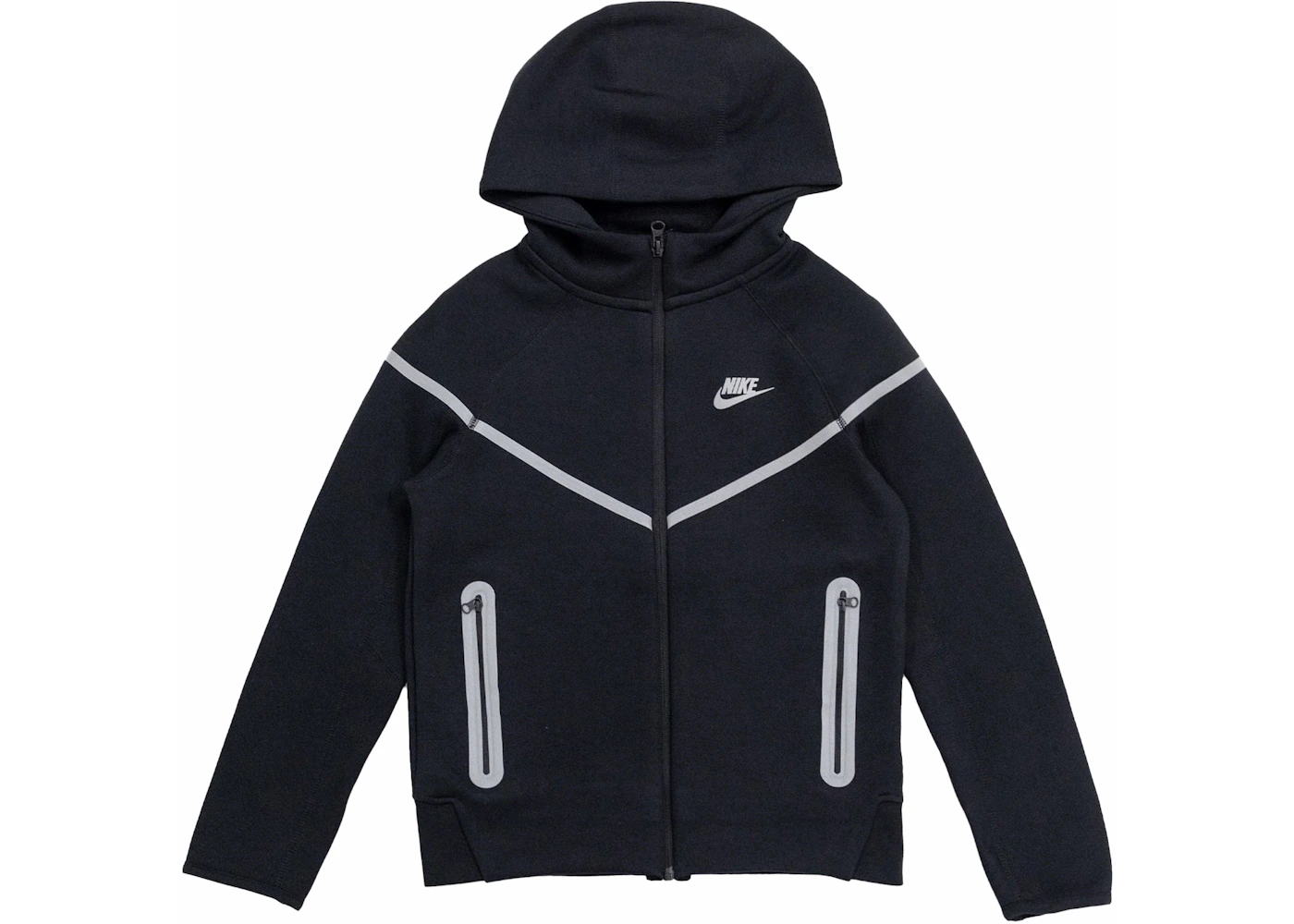 Nike Kid's Tech Fleece Reflective Full Zip Hoodie Black/Silver