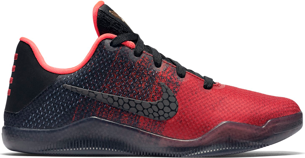 Pre-owned Nike Kobe 11 Achilles Heel (gs) In University Red/metallic Gold-black-bright Crimson