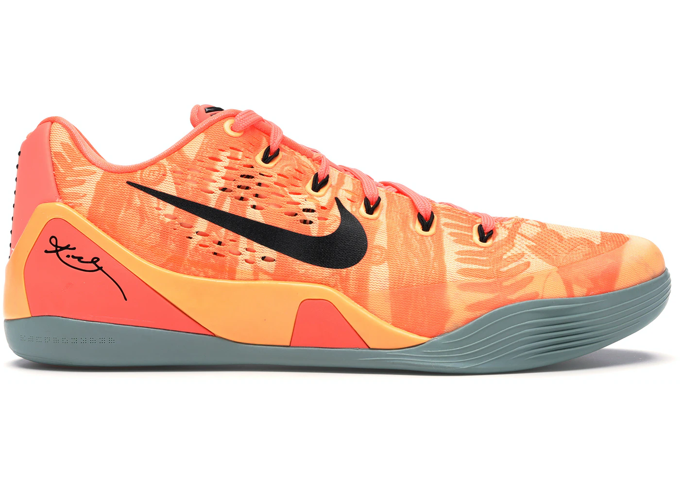 Nike Kobe 9 EM Low Peach Mango - 646701-880 Kobe 9 Low On Feet