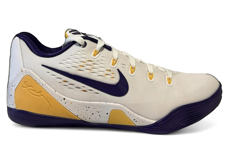 Nike Kobe 9 EM Low Protro LSU Tigers PE White Men's