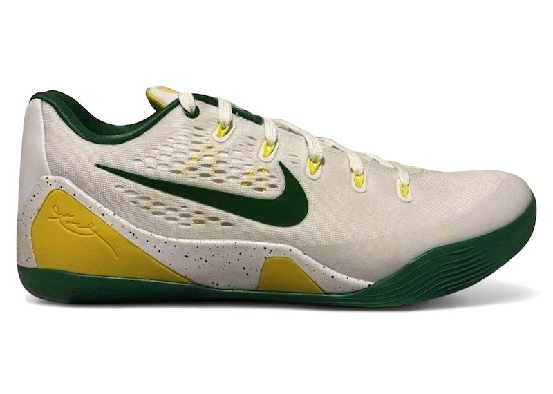Nike Kobe 9 EM Low Protro Oregon Ducks PE White Men's