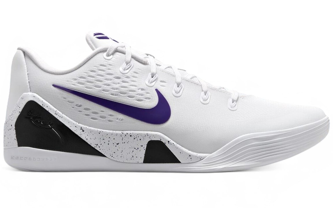 Nike Kobe 9 Elite Low EM Protro White Court Purple Men's - IH1401-100 - US
