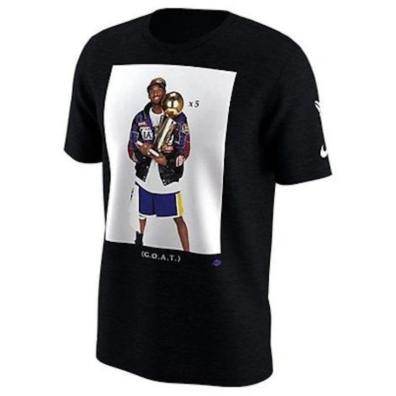 Nike Kobe Bryant Trophy Retirement GOAT Dri-Fit T-shirt Black