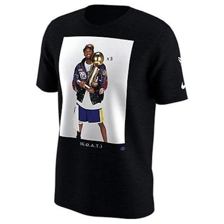 Pre-owned Nike Kobe Bryant Trophy Retirement Goat Dri-fit T-shirt Black