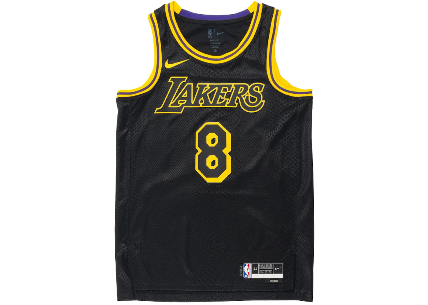 Nike Kobe Mamba Mentality Los Angeles Lakers City Edition Swingman Jersey (FW23) Black Men's