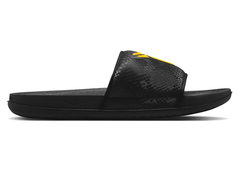 Men's Nike Kobe Offcourt Slide Sneakers in Black/University Gold
