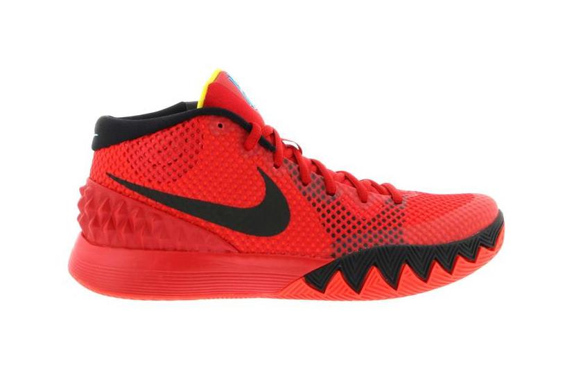 kyrie shoes white and red