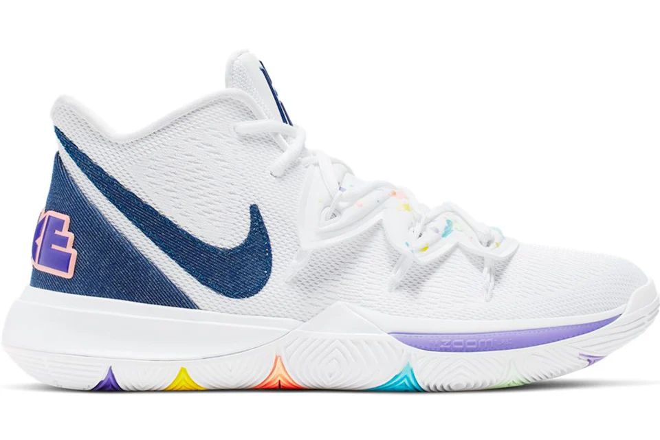 Kyrie 5 white best sale shoes