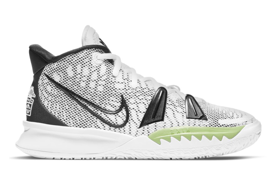 Pre-owned Nike Kyrie 7 Hip-hop (gs) In White/black/glow