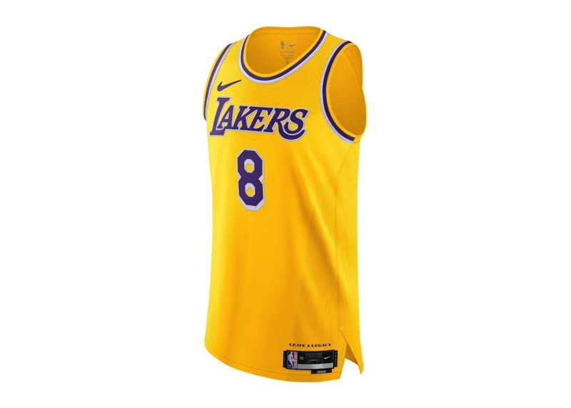 NBA NIKE LAKERS ＃8 BRYANT Nike LA Lakers Kobe Bryant #8 Leave A Legacy Jersey Yellow