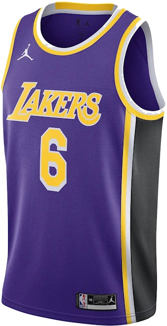 Men's Jordan Brand LeBron James Purple Los Angeles Lakers 2020/21
