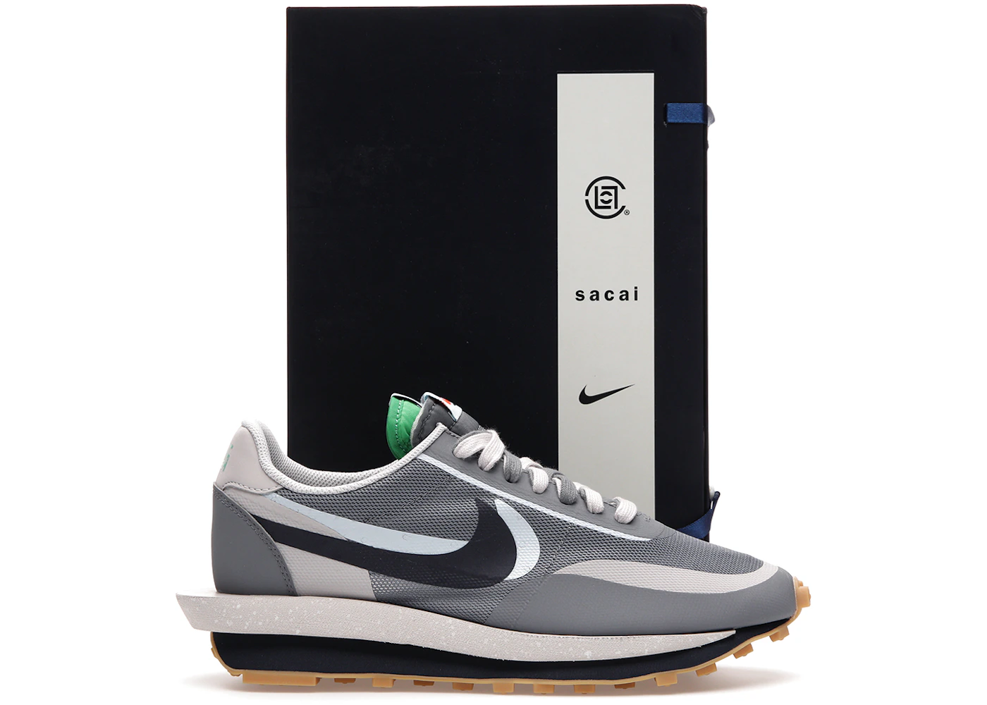 Nike LD Waffle sacai CLOT Kiss of Death 2 Cool Grey (NTWRK Special Packaging) - DH3114-001