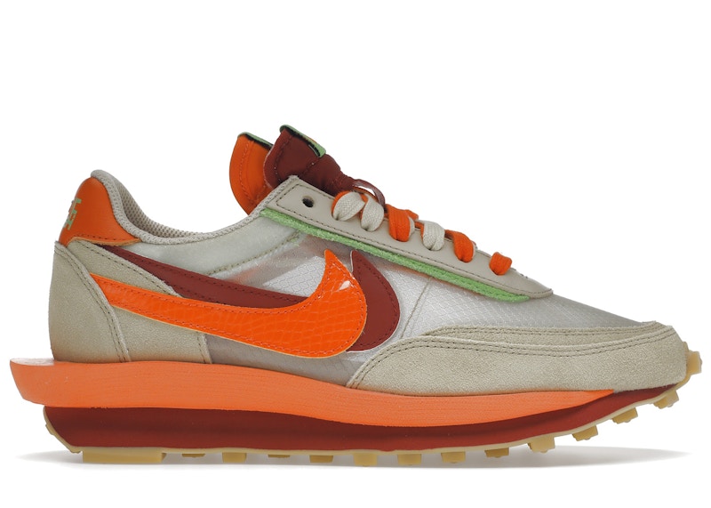 Nike LD Waffle sacai CLOT Kiss of Death Net Orange Blaze Men's ...