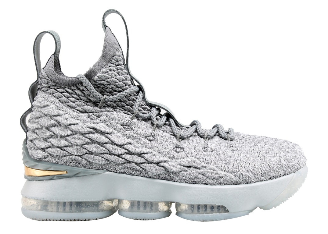 Pre-owned Nike Lebron 15 City Series (gs) In Wolf Grey/metallic Gold-cool Grey