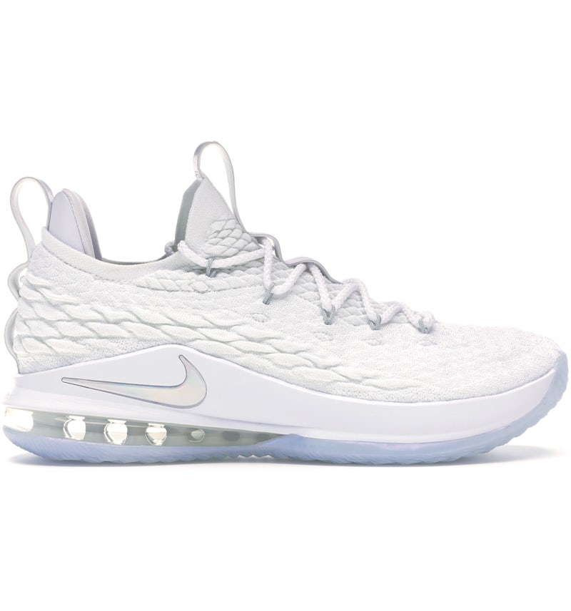 Nike LeBron 15 Low Blanco Metalizado Plateado Hombre AO1755-100 MX